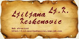 Ljiljana Keskenović vizit kartica